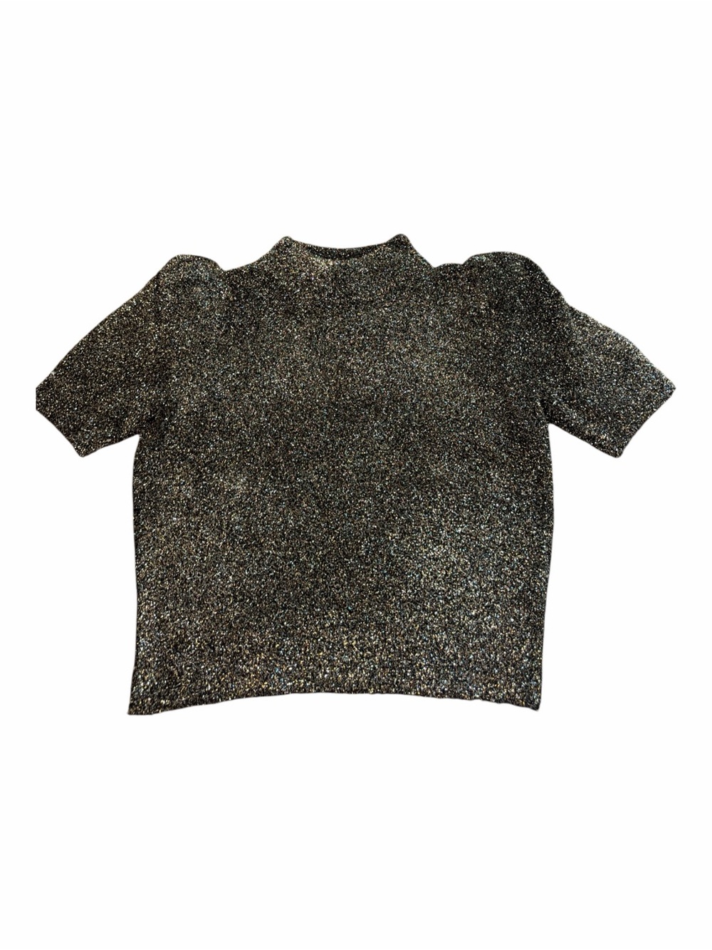 Retro Glam Kate Spade Black Gold Metallic Sparkle Sweater S NWOT